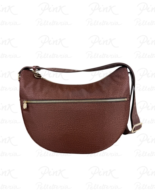 BORBONESE Eco Line Luna Bag Middle Tess. Ricicl. st. OpVitello 934108I15-038 Noisette