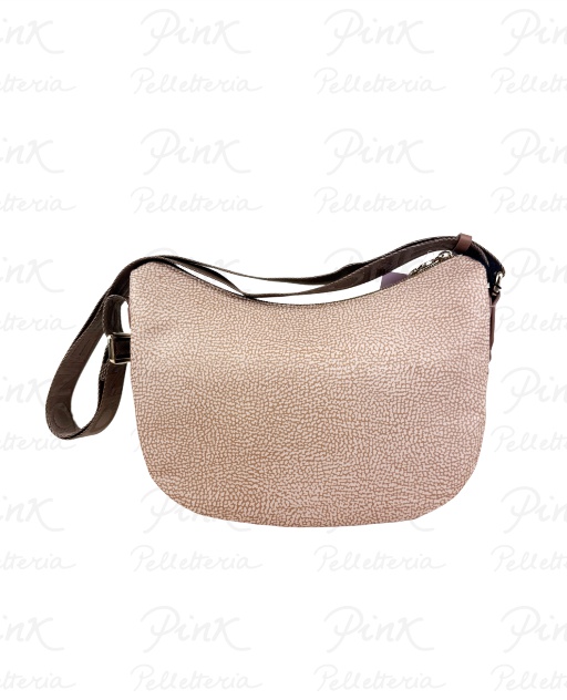 BORBONESE Eco Line Luna Bag Small Tess. Recicl. st. OpVitello 934107I15-037 Mauve