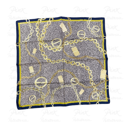 BORBONESE Foulard Catene Twill Seta 910600680144-306 Op Naturale