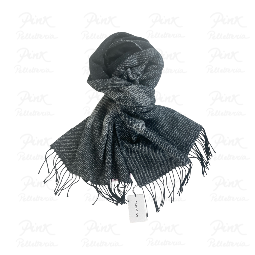 BORBONESE Sciarpa Logo Borbonese 910600420124-129 Nero/Grigio