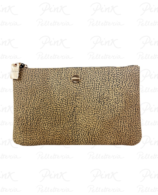 BORBONESE Vite Coated Op Busta P.Documenti Tela pu st. Op Soft 900147203-306 Op Naturale