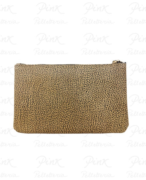 BORBONESE Vite Coated Op Busta P.Documenti Tela pu st. Op Soft 900147203-306 Op Naturale