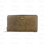 BORBONESE Vite Coated Op P.Foglio Large Zip Around Tela pu st. Op SoftVitello 920053220-311 Op NaturaleNero