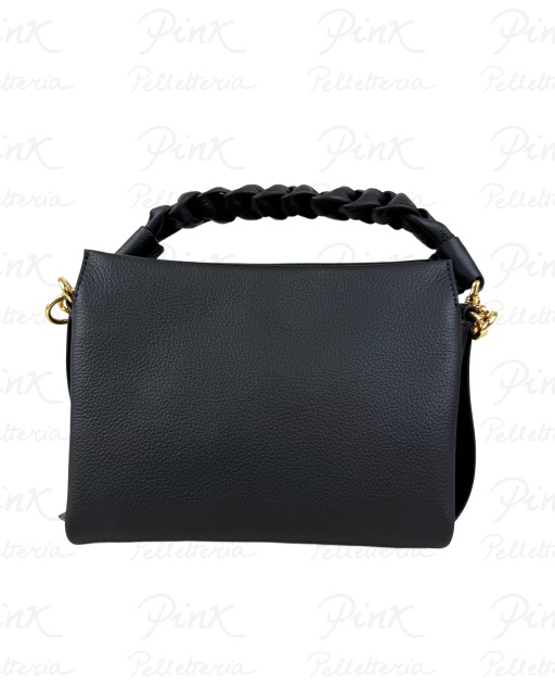 COCCINELLE Boheme Grana Double Borsa a Mano c/Tracolla E1M50580101-613 Noir/Cognac