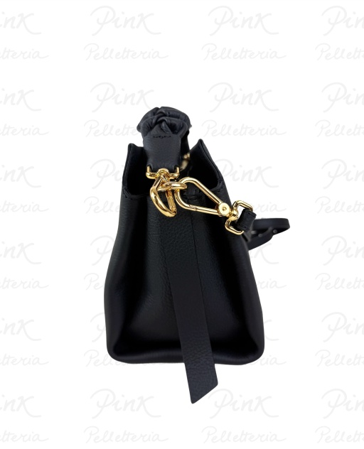 COCCINELLE Boheme Grana Double Borsa a Mano c/Tracolla E1M50580101-613 Noir/Cognac