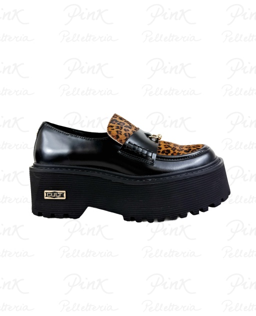 CULT Axl Mocassino Jaguar Pony Leather CLW4538-01 Black