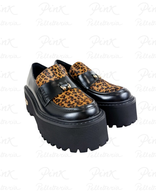 CULT Axl Mocassino Jaguar Pony Leather CLW4538-01 Black