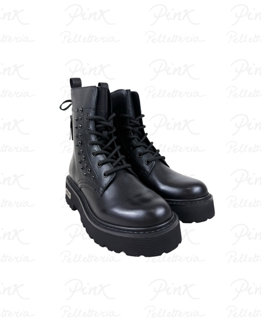 CULT Slash Anfibio Borchiette Leather CLW4349-01 BlackBlack Studs