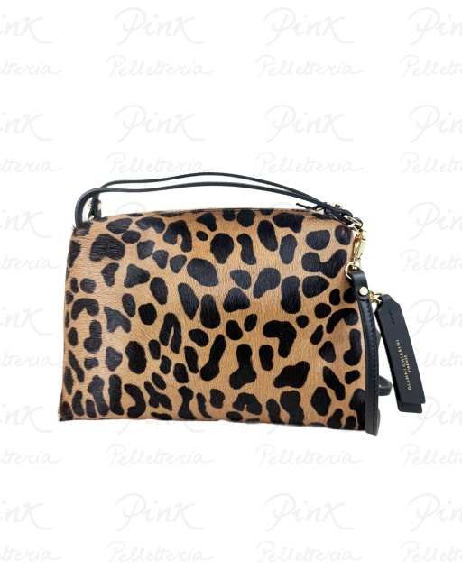 GIANNI CHIARINI Alifa Borsa Piccola Due Manici cTracolla Leopard 8148-CAV-PL-11865 LeoNero