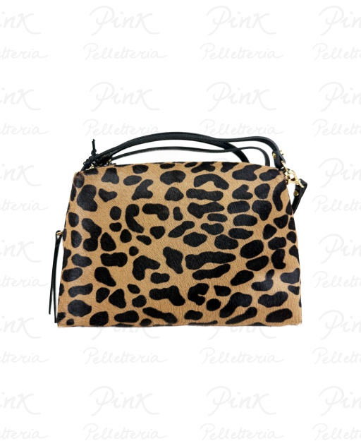 GIANNI CHIARINI Alifa Borsa Piccola Due Manici cTracolla Leopard 8148-CAV-PL-11865 LeoNero