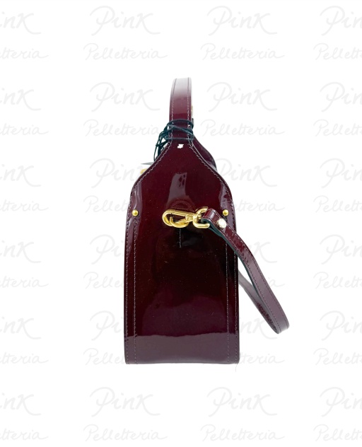 GIANNI CHIARINI Penelope Borsa a Mano cTracolla Lucida 11871-VRPIU-NA-14050 Wine Berry
