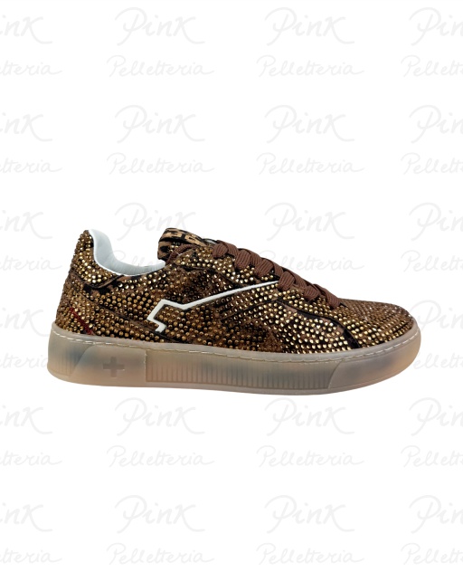 GIO+ Blue Sneaker Woman Strass 50S Animalier