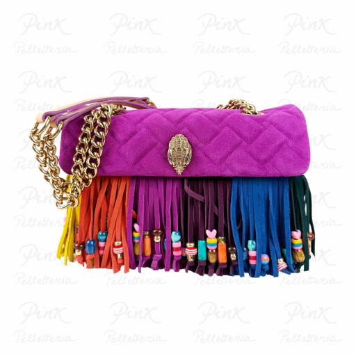 KURT GEIGER Kensington Fringe Bag Suede + Strass 375 Multicolor
