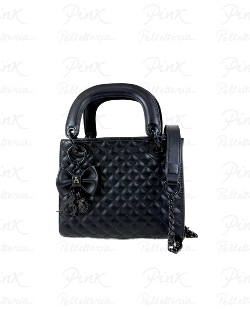 L'ATELIER DU SAC Mirabeau Mini Alienor Handbag Leather 17987-MIR-W5M Black Matelasse'