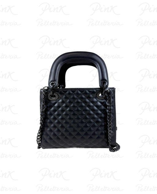 L'ATELIER DU SAC Mirabeau Mini Alienor Handbag Leather 17987-MIR-W5M Black Matelasse'