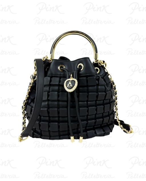 L'ATELIER DU SAC Sestriere Edmond Bucket 17937-SES-W5B Black