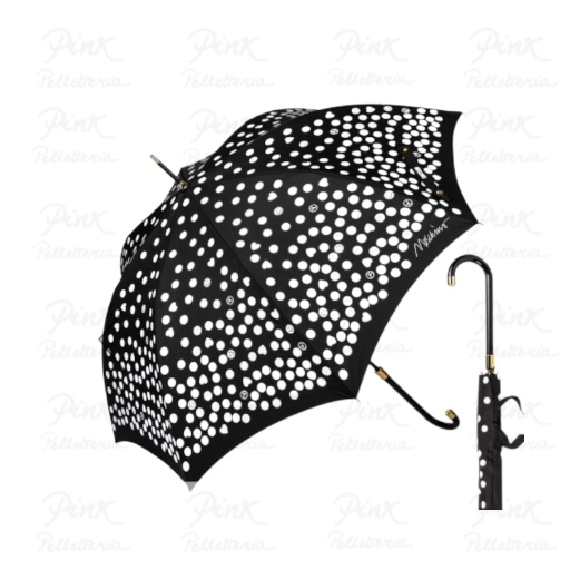 MOSCHINO Pois Ombrello Lungo Auto 8939-63 A Black