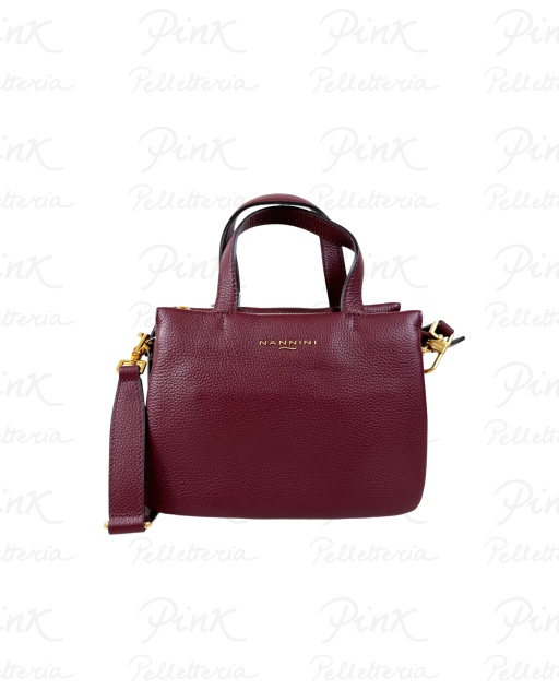 NANNINI Bice Bauletto cTracolla in Pelle 18508 Bordeaux