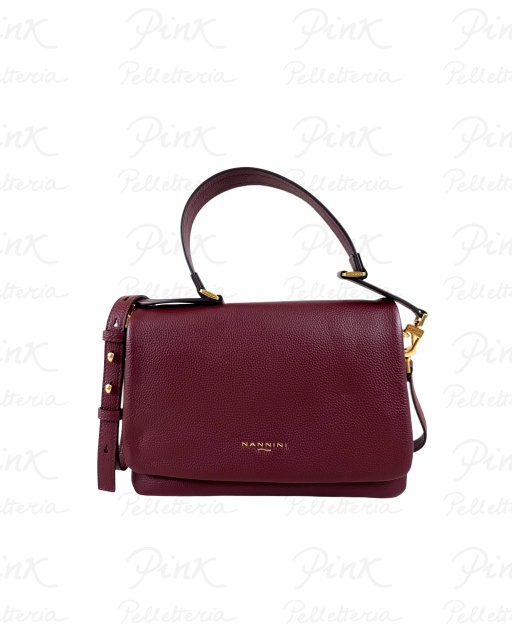 NANNINI Bice Patta Grande cTracolla in Pelle 18710 Bordeaux