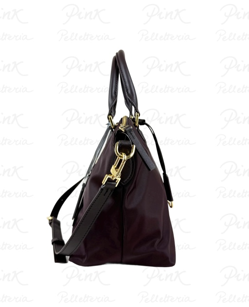 NANNINI Elsa Borsa a Mano Media cTracolla in Nylon e Pelle 19021 SigaroSigaro