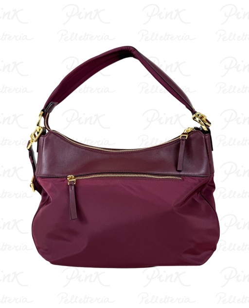 NANNINI Liberty Sottospalla cTracolla in Nylon e Pelle 16471 BordeauxBordeaux