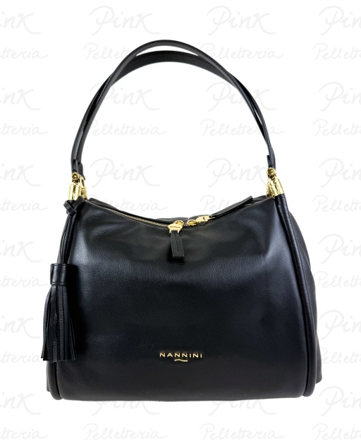 NANNINI Marisa Borsa a Spalla in Pelle 18539 GlaceCognac