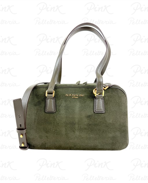 NANNINI Micol Bauletto Grande cTracolla in SuedePelle 18701 BottigliaBottiglia