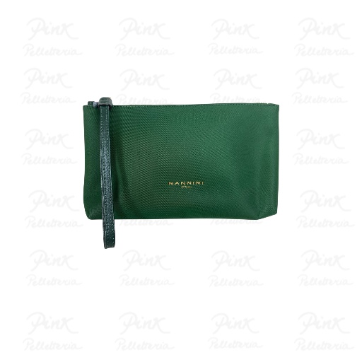 NANNINI Sara Pochette Media in Nylon e Pelle 18024 Bottiglia