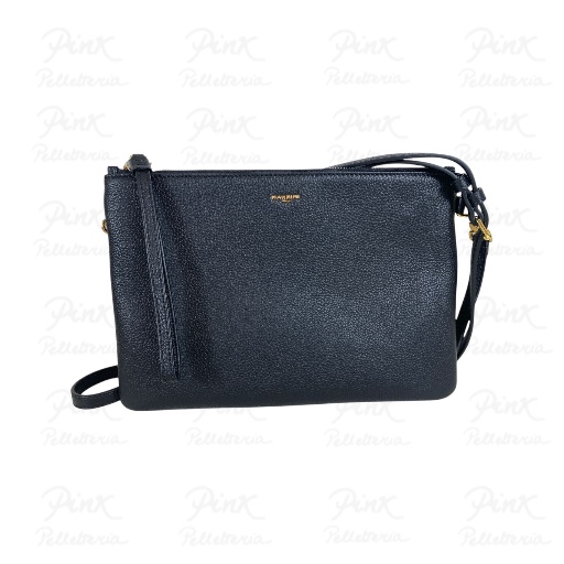 NANNINI Vesna Tracolla Piatta Media in Pelle 18606 Nero