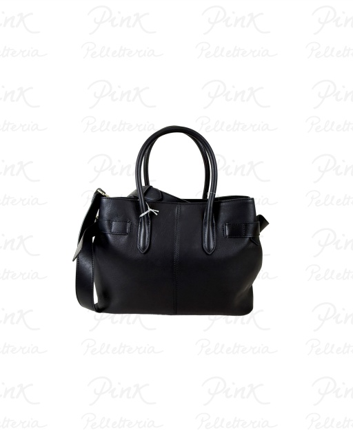 PATRIZIA PEPE Borsa 2 Manici Piccola in Pelle 8B0282 L162 K103 Nero