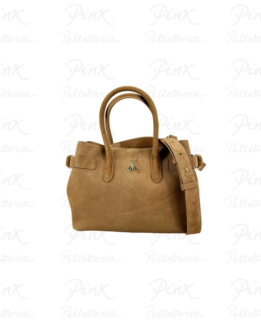 PATRIZIA PEPE Borsa 2 Manici Piccola in Suede 8B0282 L152 B768 Natural