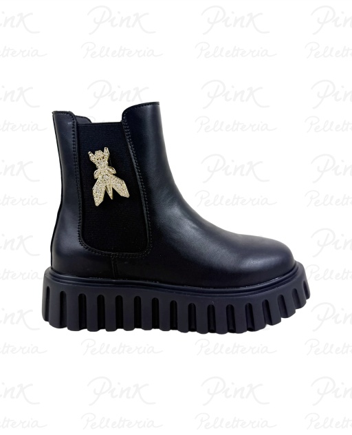 PATRIZIA PEPE Flyliene Beatle Vitello PJ982.31 Nero