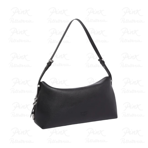 PINKO New Saddle Vitello Morbido 105049-A1ZX-Z99Q Nero-Antique Gold - immagine 2