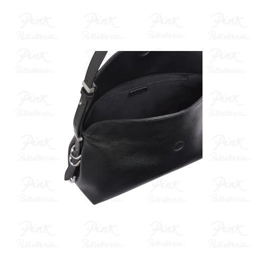 PINKO New Saddle Vitello Morbido 105049-A1ZX-Z99Q Nero-Antique Gold - immagine 3