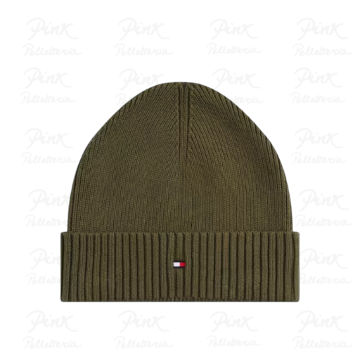 TOMMY HILFIGER Man Th Flag Pima Cotton Beanie AM0AM12796-MT1 Green