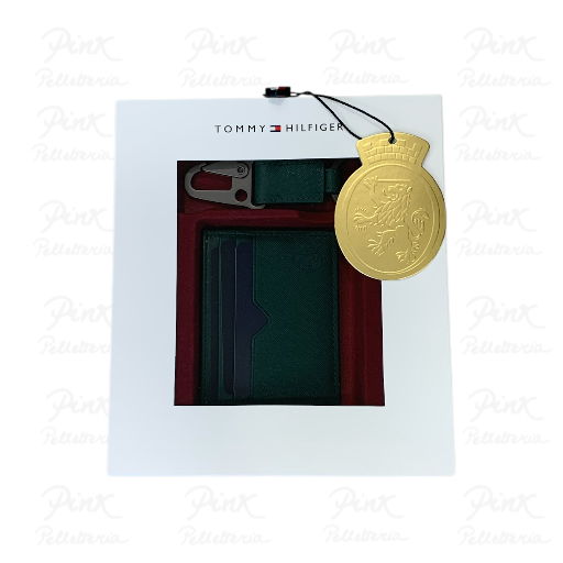 TOMMY HILFIGER Th Crest cc Holder & Fob AM0AM13779 L6K Green