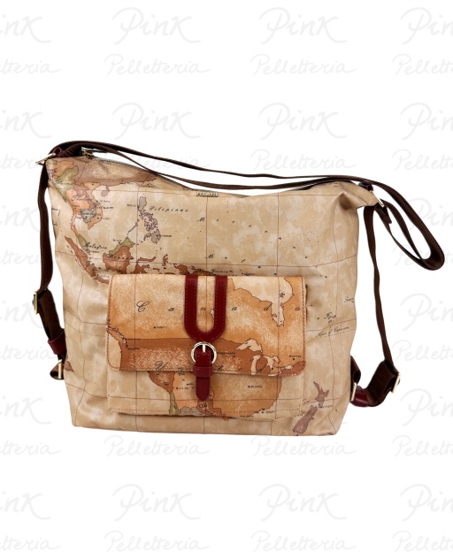 ALVIERO MARTINI PRIMA CLASSE Highland Soft Sottospalla Doppia Portabilita' LD35-S578-0313 Rosso Acero