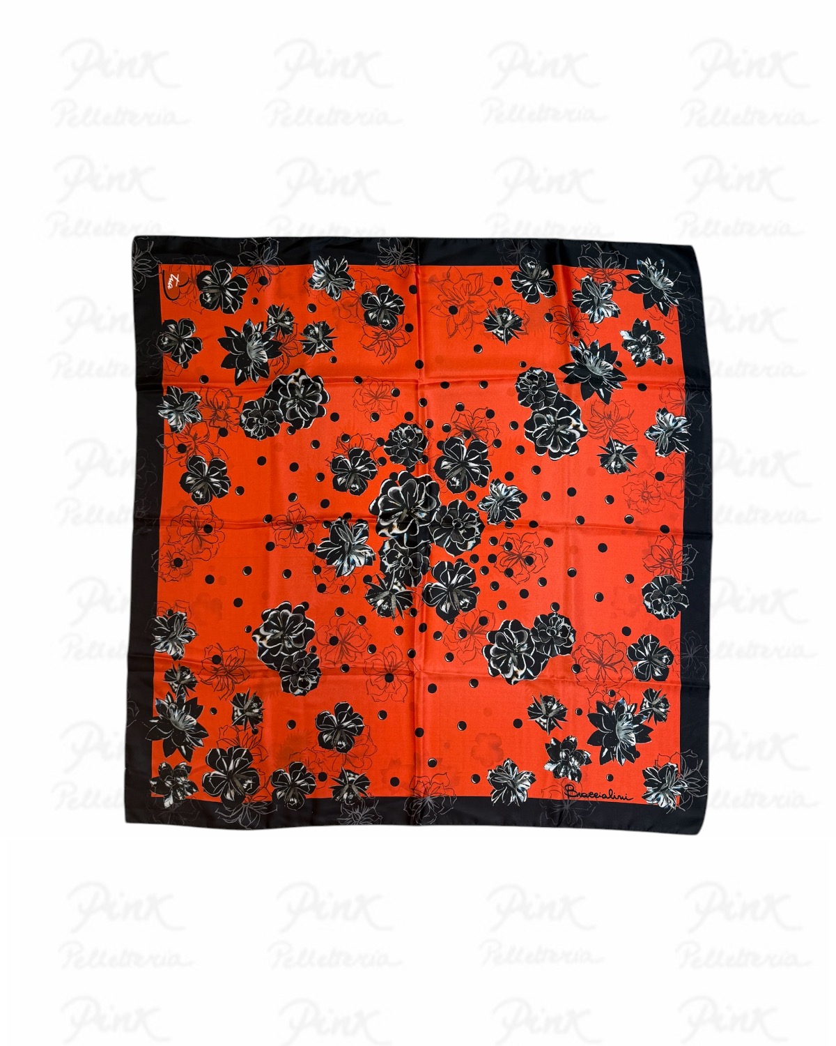 BRACCIALINI Fiori Foulard PB2-I5122-001 Rosso/Nero