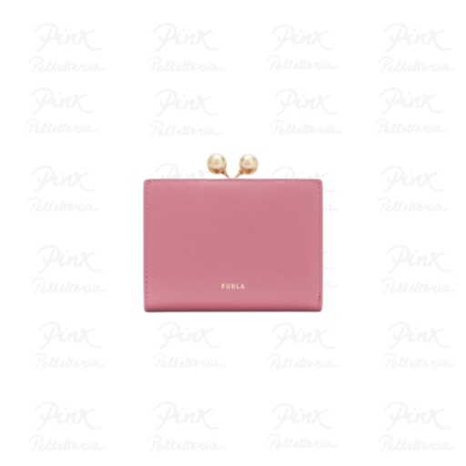 FURLA Dots S Compact Wallet Vitello Sidney WP00541-BX3104-4147S Blush Pink