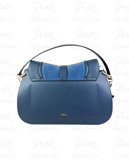 FURLA Flow L Top Handle Vitello WB01911-BX2567-4314S Toni Grigio Blu