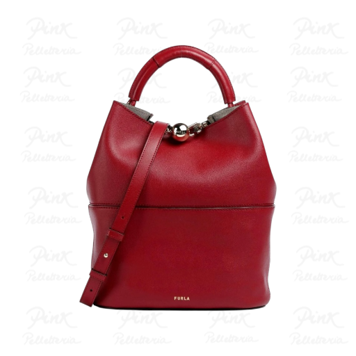 FURLA Sfera S Bucket Bag 26 Vitello WB01679-BX3169-4078S Lacca + Azalea