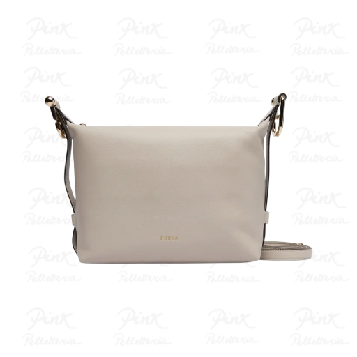 FURLA Tonie Mini Hobo Vitello Claris Lux WE00831-BX2045-VAN00 Vaniglia