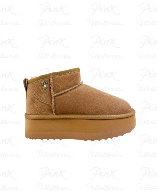 LIU JO Jane 01 Ankle Boot Cow Suede SF5105PX00201127 Sand