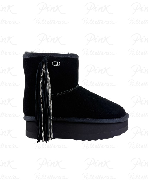LIU JO Jane 09 Ankle Boot Cow Suede SF5109PX00222222 Black