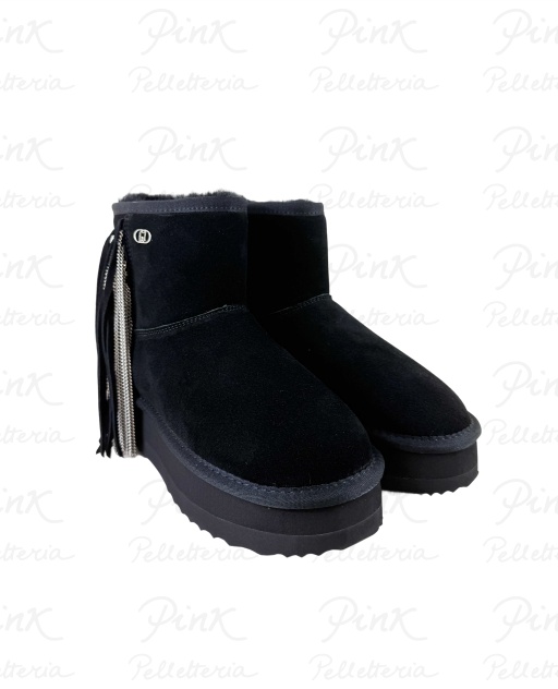 LIU JO Jane 09 Ankle Boot Cow Suede SF5109PX00222222 Black