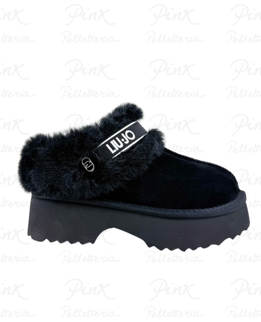 LIU JO Juny 01 Ankle Boot Cow SuedeFur SF5131P030622222 Black