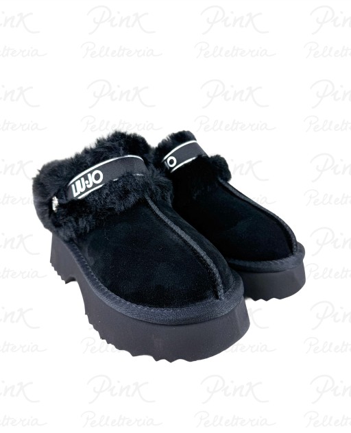 LIU JO Juny 01 Ankle Boot Cow SuedeFur SF5131P030622222 Black