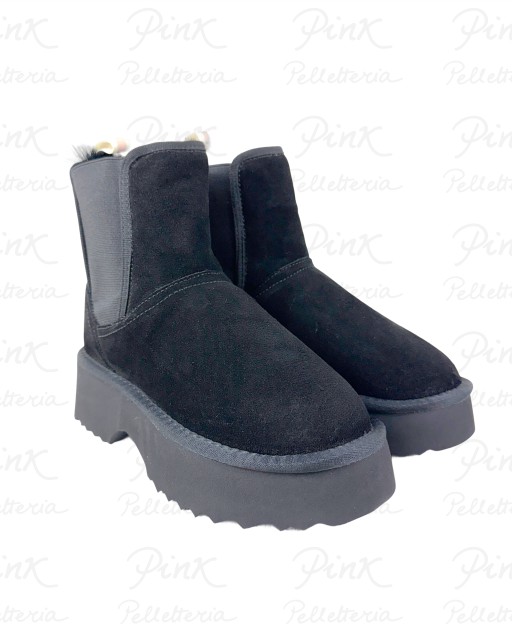 LIU JO Juny 02 Ankle Boot Cow Suede SF5133PX00222222 Black