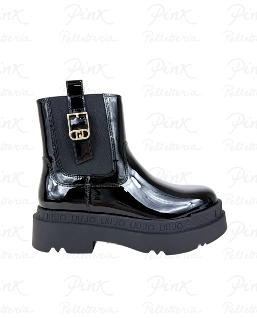 LIU JO Love 63 Ankle Boot Patent SF5067EX00422222 Black