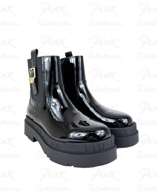 LIU JO Love 63 Ankle Boot Patent SF5067EX00422222 Black
